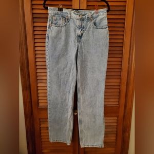 Light wash straight leg jeans